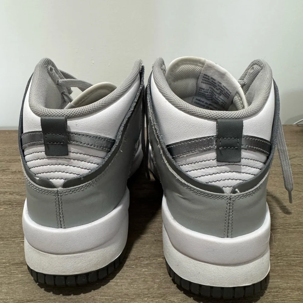Nike Dunk High Up Gray and White High-Top Shoes | Good Used Condition